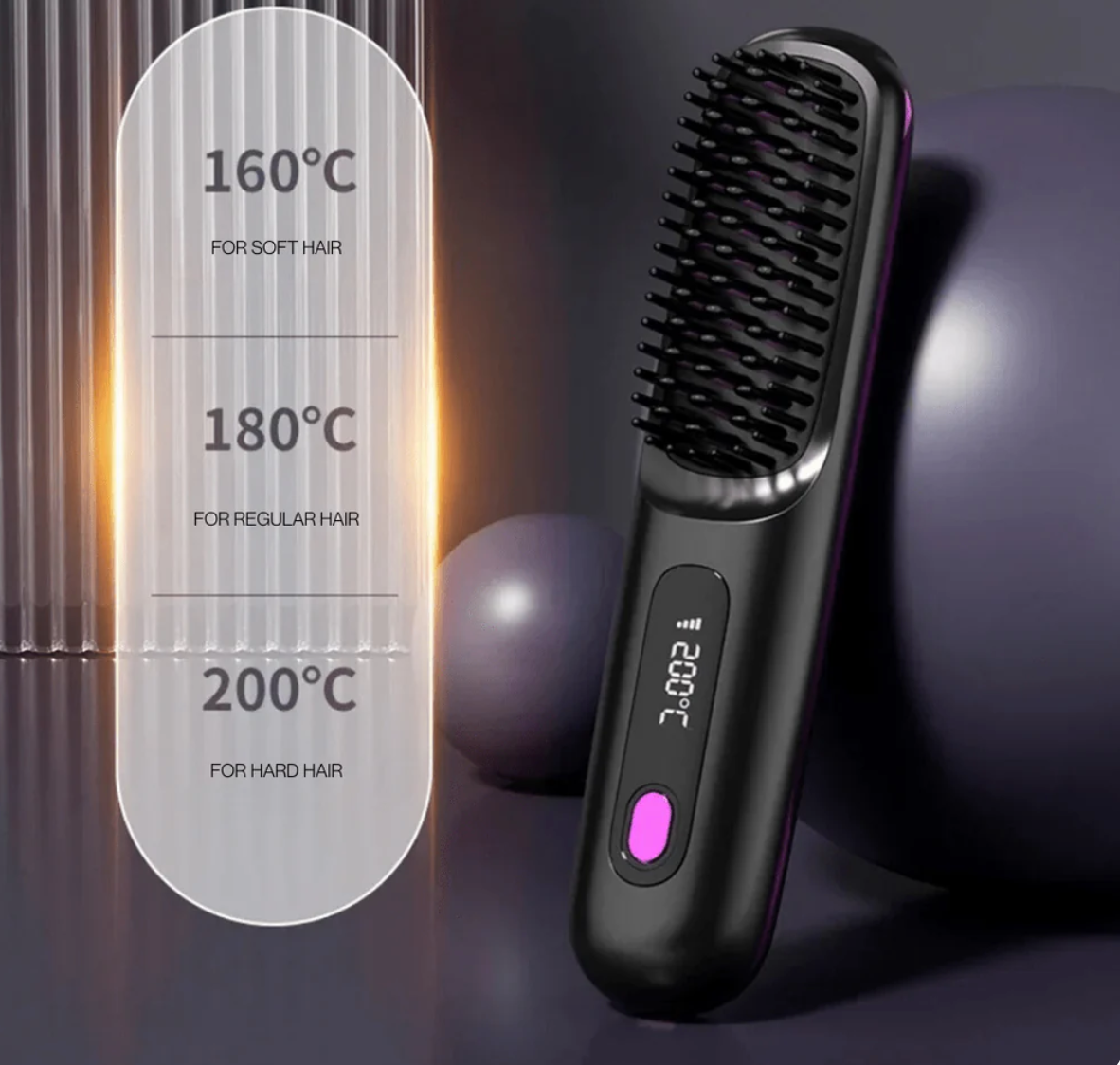 💇♀️ Cepillo para Cabello Alisador Portátil