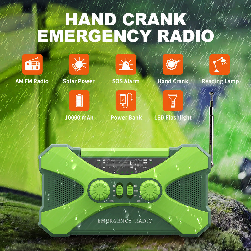 📻 Radio 4 en 1 Pack de Supervivencia [RADIO+LINTERNA+CARGA SOLAR+POWER BANK]