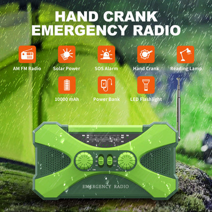 📻 Radio 4 en 1 Pack de Supervivencia [RADIO+LINTERNA+CARGA SOLAR+POWER BANK]