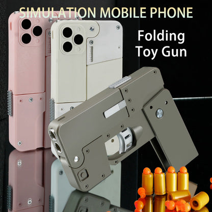 🔫 iPhone Case Toy with Built-in Rubber Dart Launcher