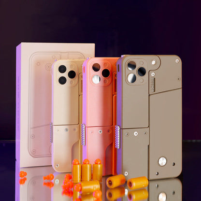 🔫 iPhone Case Toy with Built-in Rubber Dart Launcher