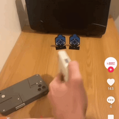 🔫 iPhone Case Toy with Built-in Rubber Dart Launcher
