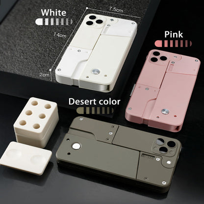 🔫 iPhone Case Toy with Built-in Rubber Dart Launcher