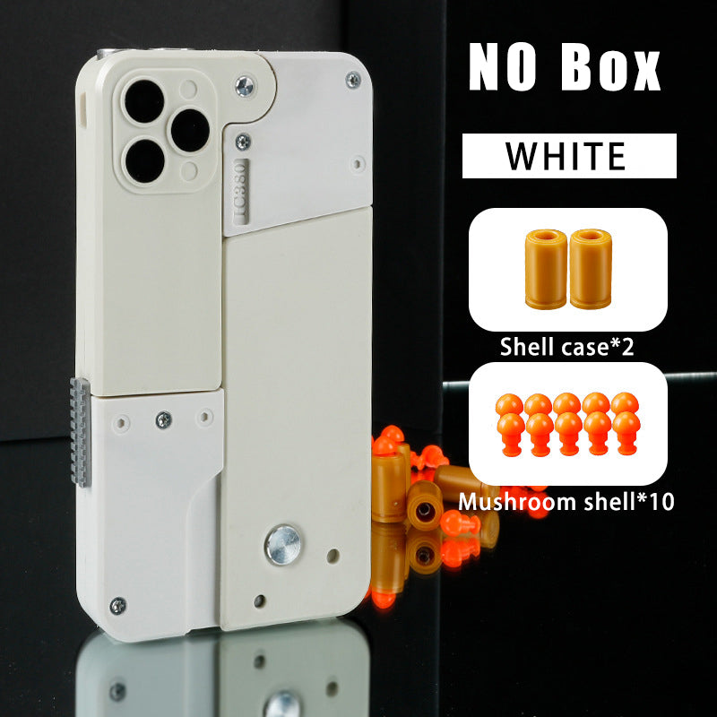 🔫 iPhone Case Toy with Built-in Rubber Dart Launcher