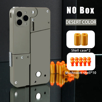 🔫 iPhone Case Toy with Built-in Rubber Dart Launcher